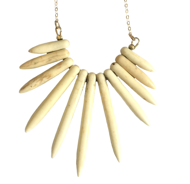 Bone necklace from New Zealand